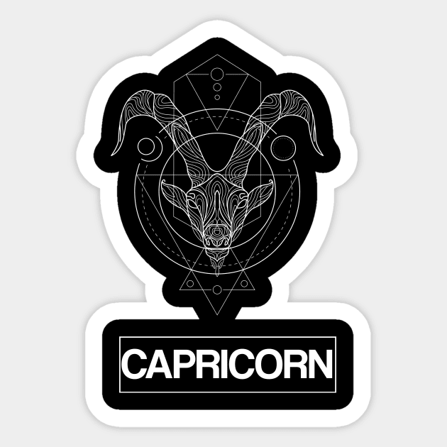 Capricorn Zodiac Constellation Sticker by FungibleDesign